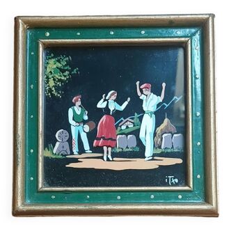 Basque couple frame signed Itso