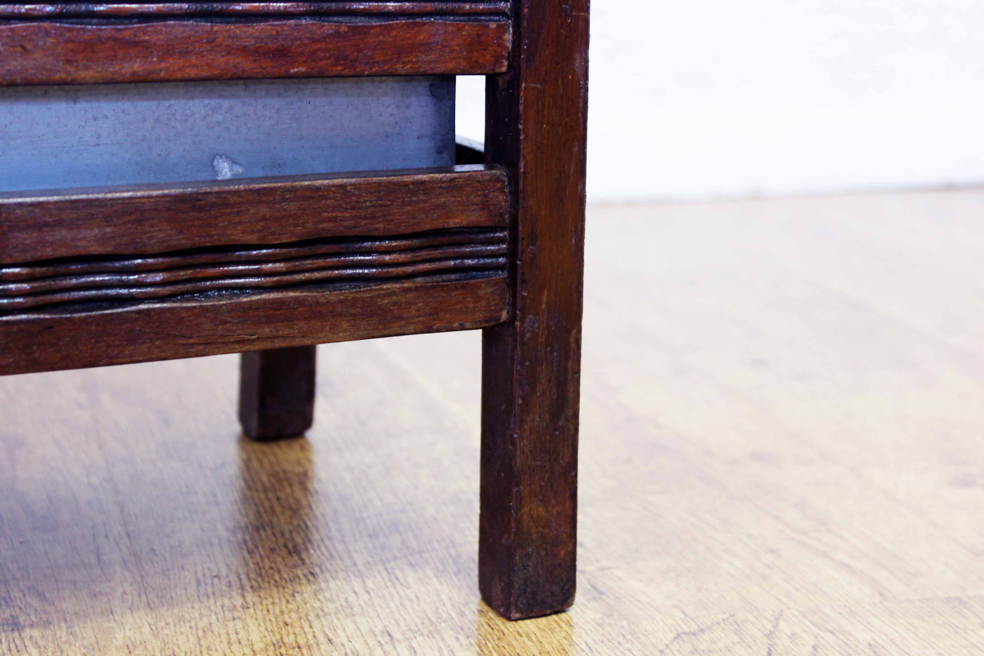 Solid wood and zinc planter