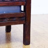 Solid wood and zinc planter