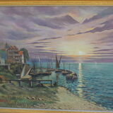 Paysage huile sur toile signée André Ruffin