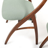 Pair of old Danish Chairs  with new Kvadrat Fabric
