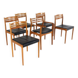 Set of 5 + 1 dining chairs 'Give' danish design