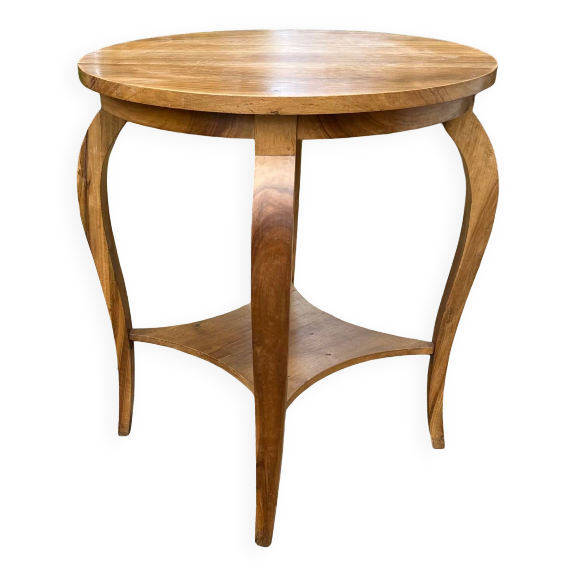 Old wooden pedestal table