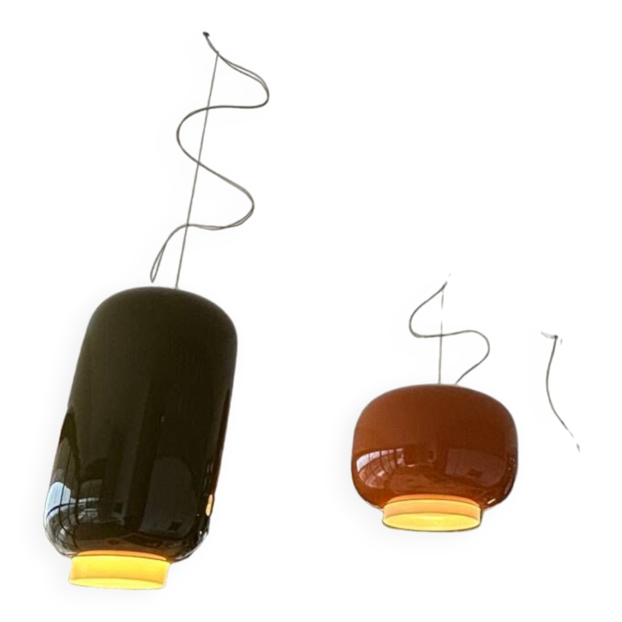 Foscarini Chouchin 1, 2 & 3 glass pendant lamps