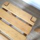 2 solid beech wood stools 1980