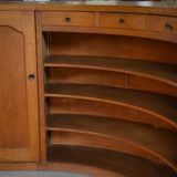 1950s curved oak counter/bar