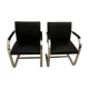 vintage flat steel armchair