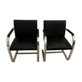 vintage flat steel armchair