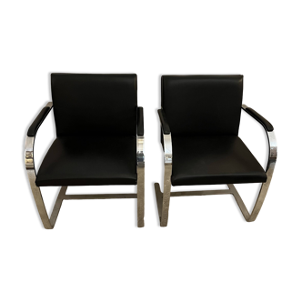 vintage flat steel armchair
