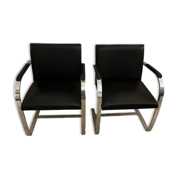 vintage flat steel armchair