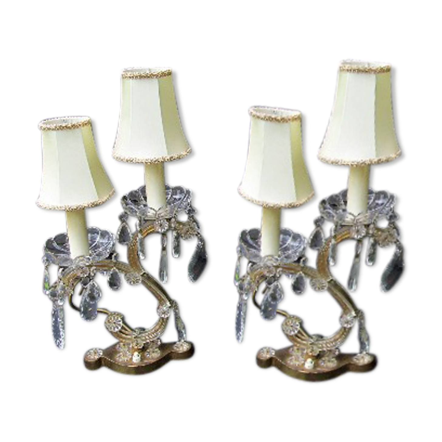 Paire de lampes de chevet Louis XIV d'époque française style Marie-Thérèse