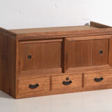 Old low cabinet with sliding doors – Taishō / Showa period (c. 1920-1970) #12