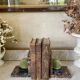 pair of marble and onyx Art Deco bookends