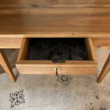 Nino solid wood walnut desk with drawer