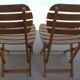 Table et 2 chaises pliantes de jardin en bois naturel
