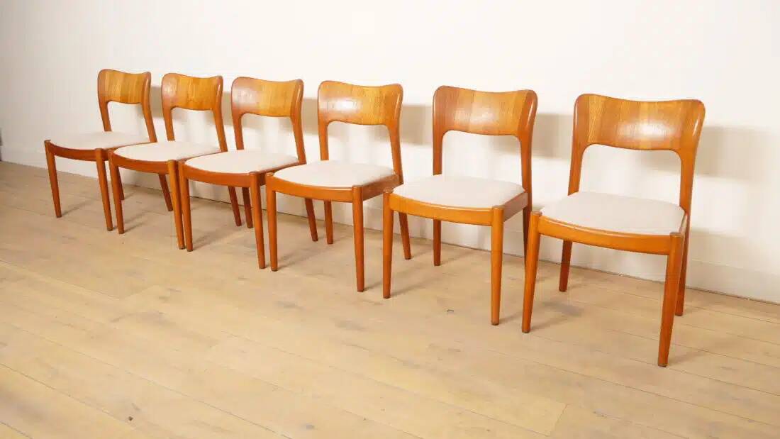 6 x dining chair | John Mortensen | Niels Koefoed | Model Ole | Teak