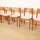6 chaises de salle à manger | John Mortensen | Niels Koefoed | Modèle Ole | Teck
