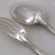 12 dessert spoons, 24 pieces in silver-plated metal Christofle Rubans