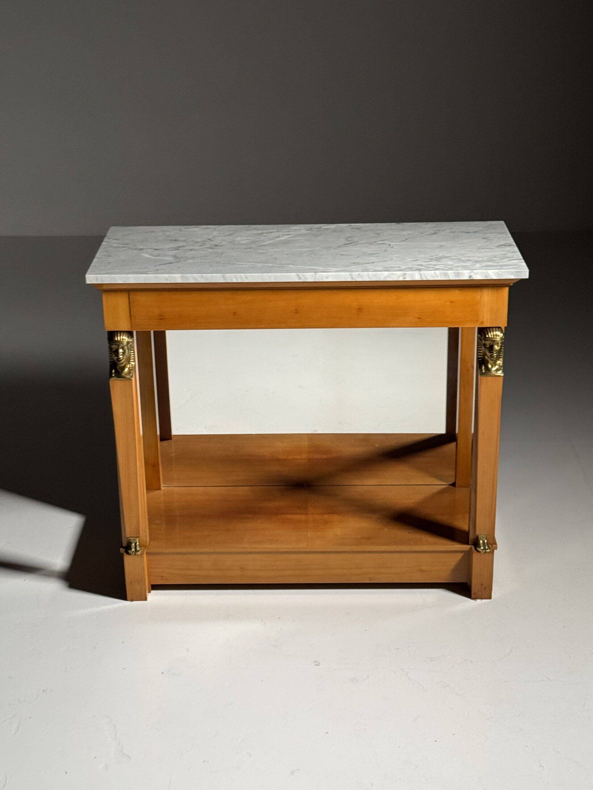 Empire style trumeau with marble top