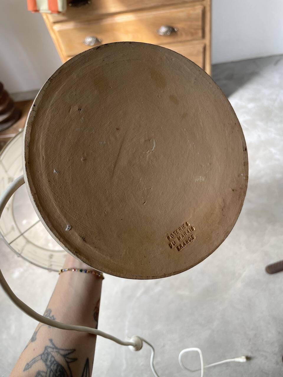 50s ceramic lamp Poteries du Marias