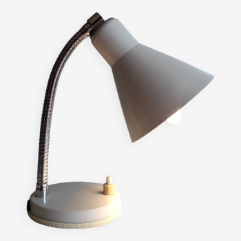 Vintage desk lamp / reading light - white lacquered - 1970s