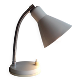 Lampe de bureau, liseuse en métal laqué blanc, 1970