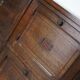 Antique french oak apothecary / filing cabinet folding doors, late 19th century