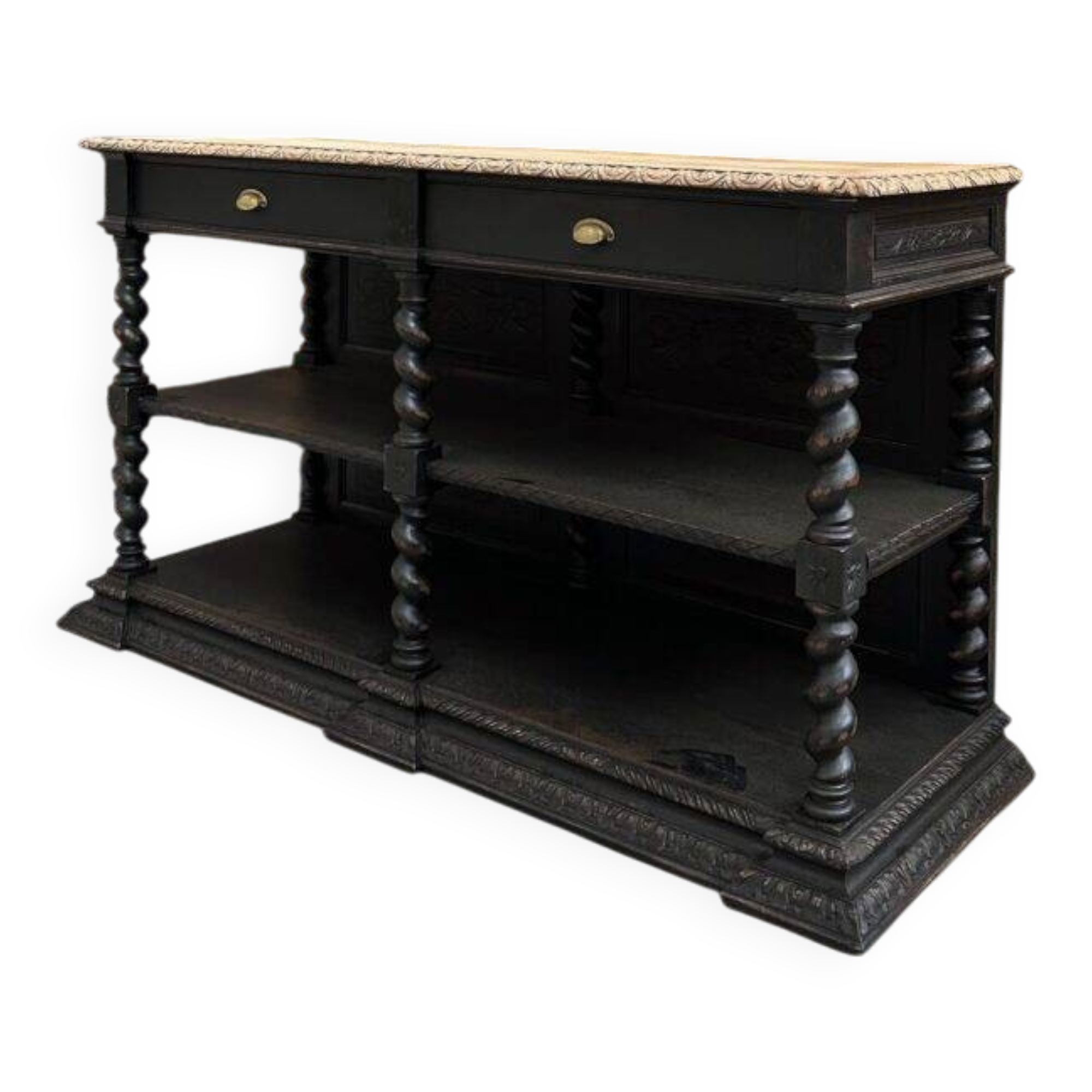 Console from the 19th century in oak.