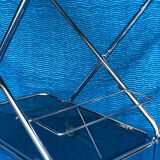 Vintage folding server 1970 with 2 smoked glass trays