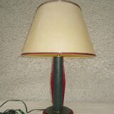 Leather lamp pique saddle brass 1950