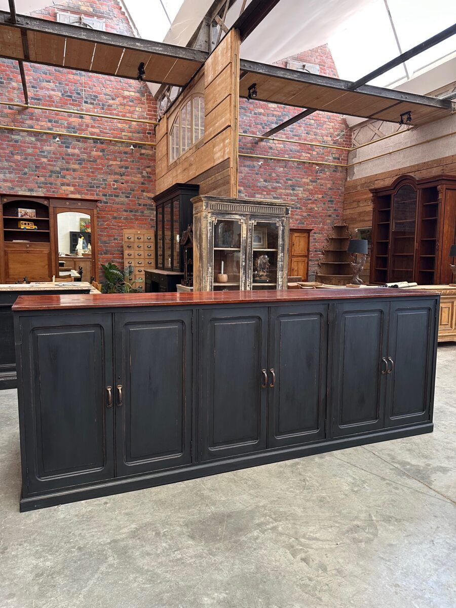 Large patinated workshop furniture