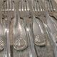12 silver-plated table forks by Christofle Vendôme