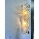 Monumental Clear Murano Glass Wall Sconces from Italy – Set of Two