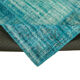 Handmade anatolian overdyed 175 cm x 242 cm turquoise patchwork carpet