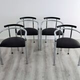 Set Italian dining chairs by Hank Lowenstein 1980's