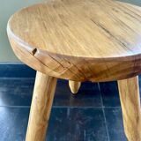 Pair of wooden tripod stools