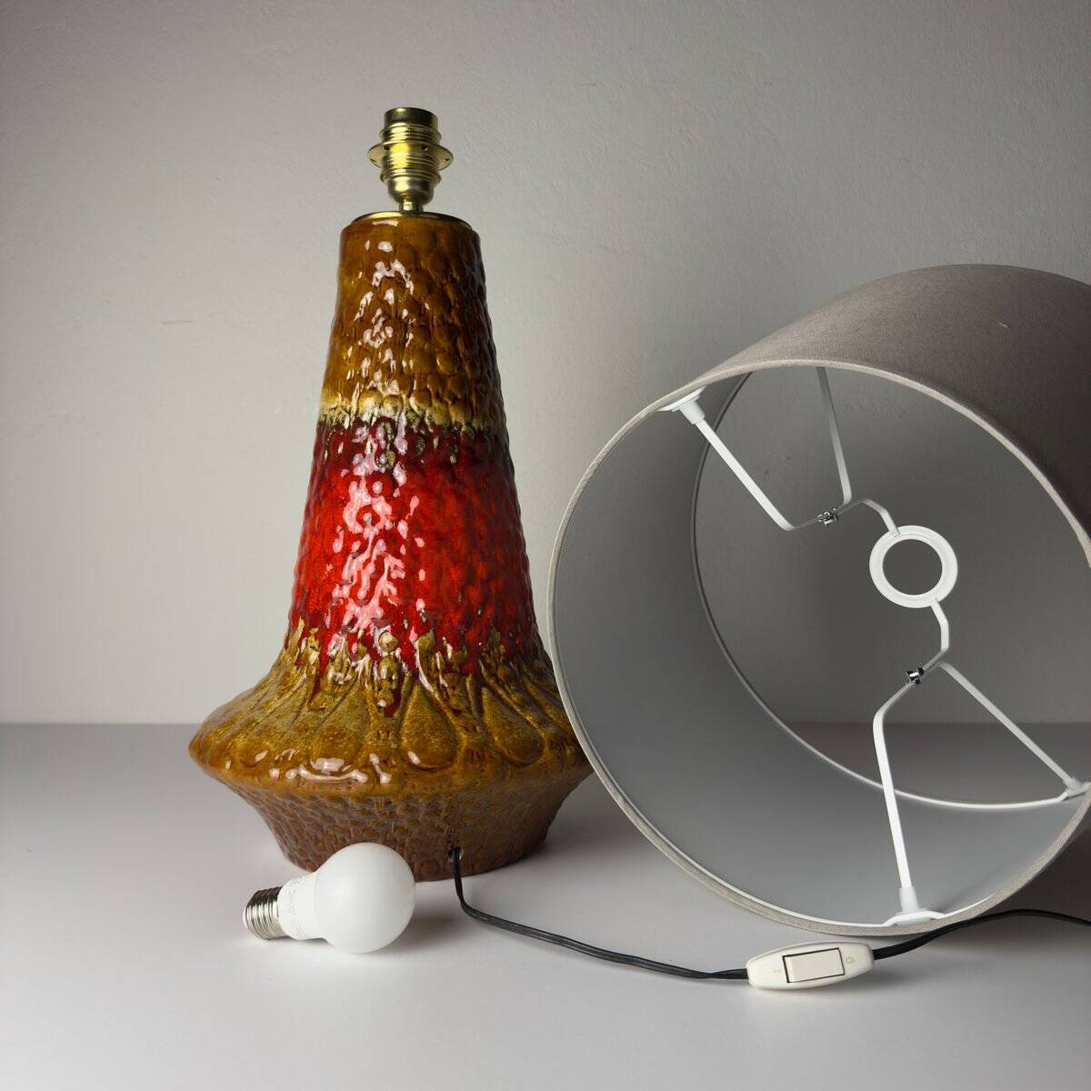 Lampe de table vintage en céramique Lava de Kil Liboje, Ancienne Yougoslavie, années 1960