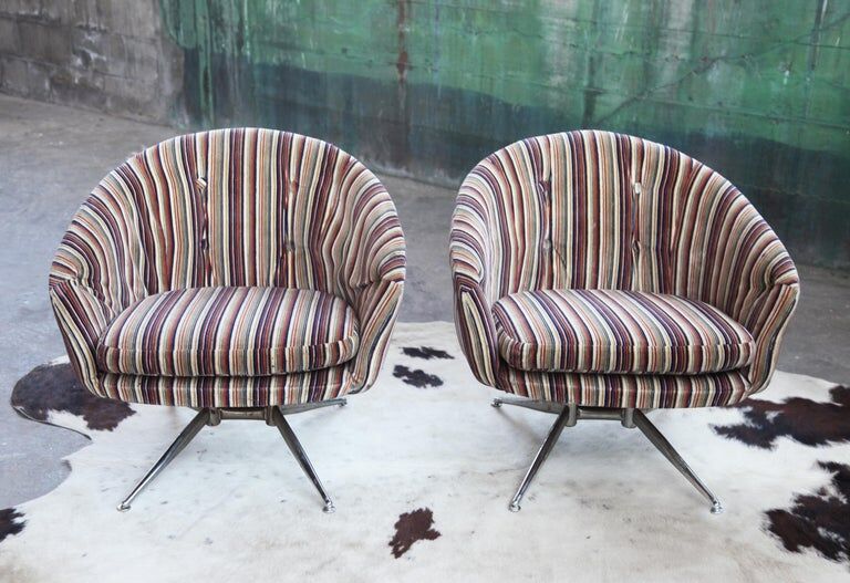 Paire de chaises Lehigh Leopold pour Ward Bennett 1970s