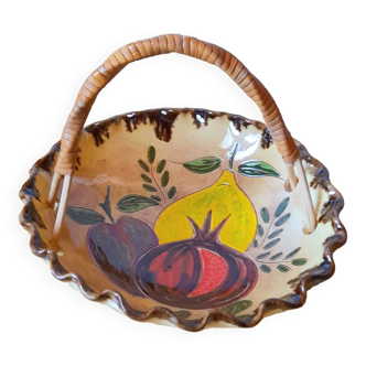 Glazed terracotta fruit bowl