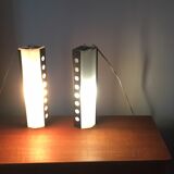 pair of modernist wall lamps