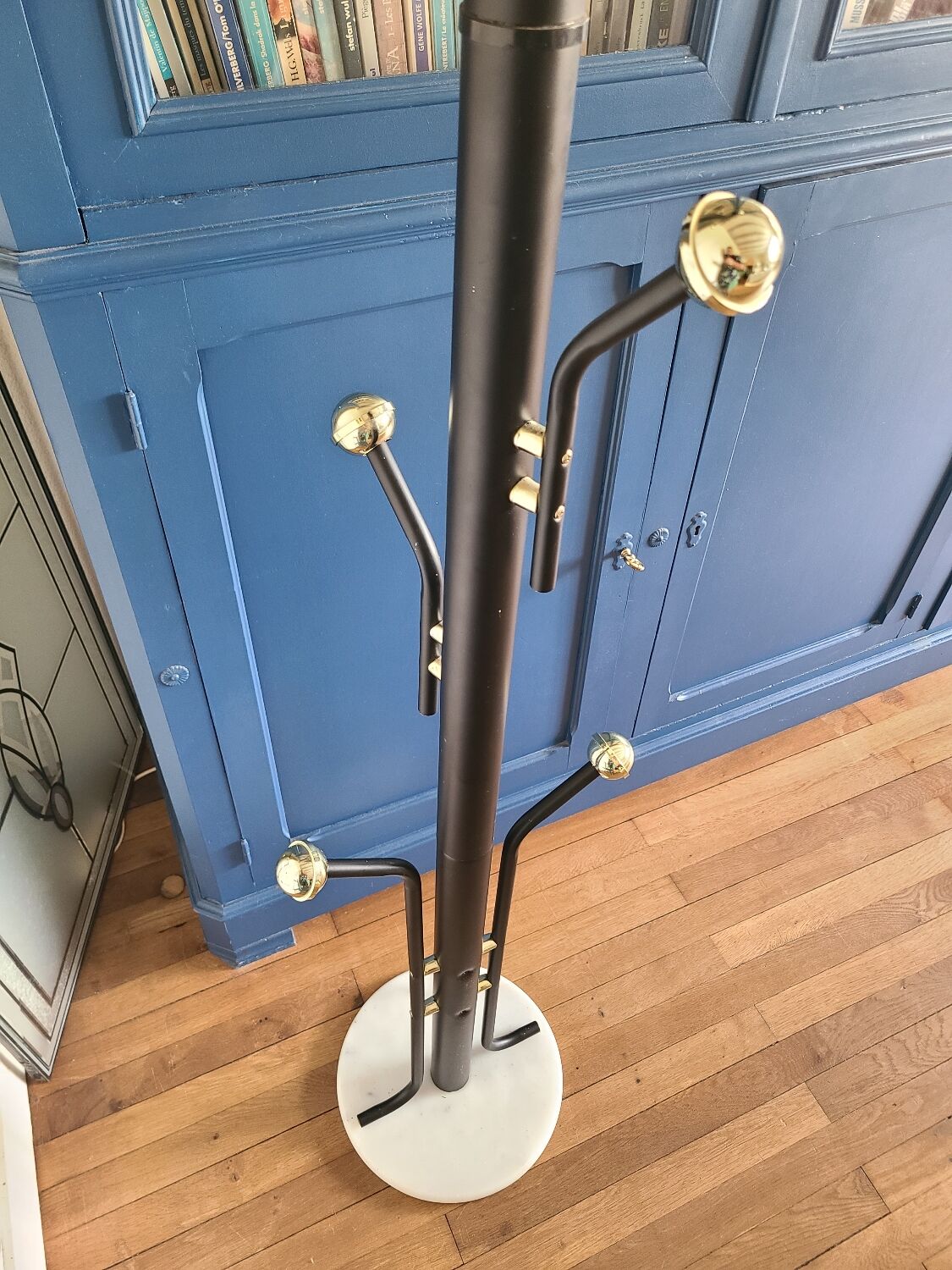 Porte manteau vintage noir et doré