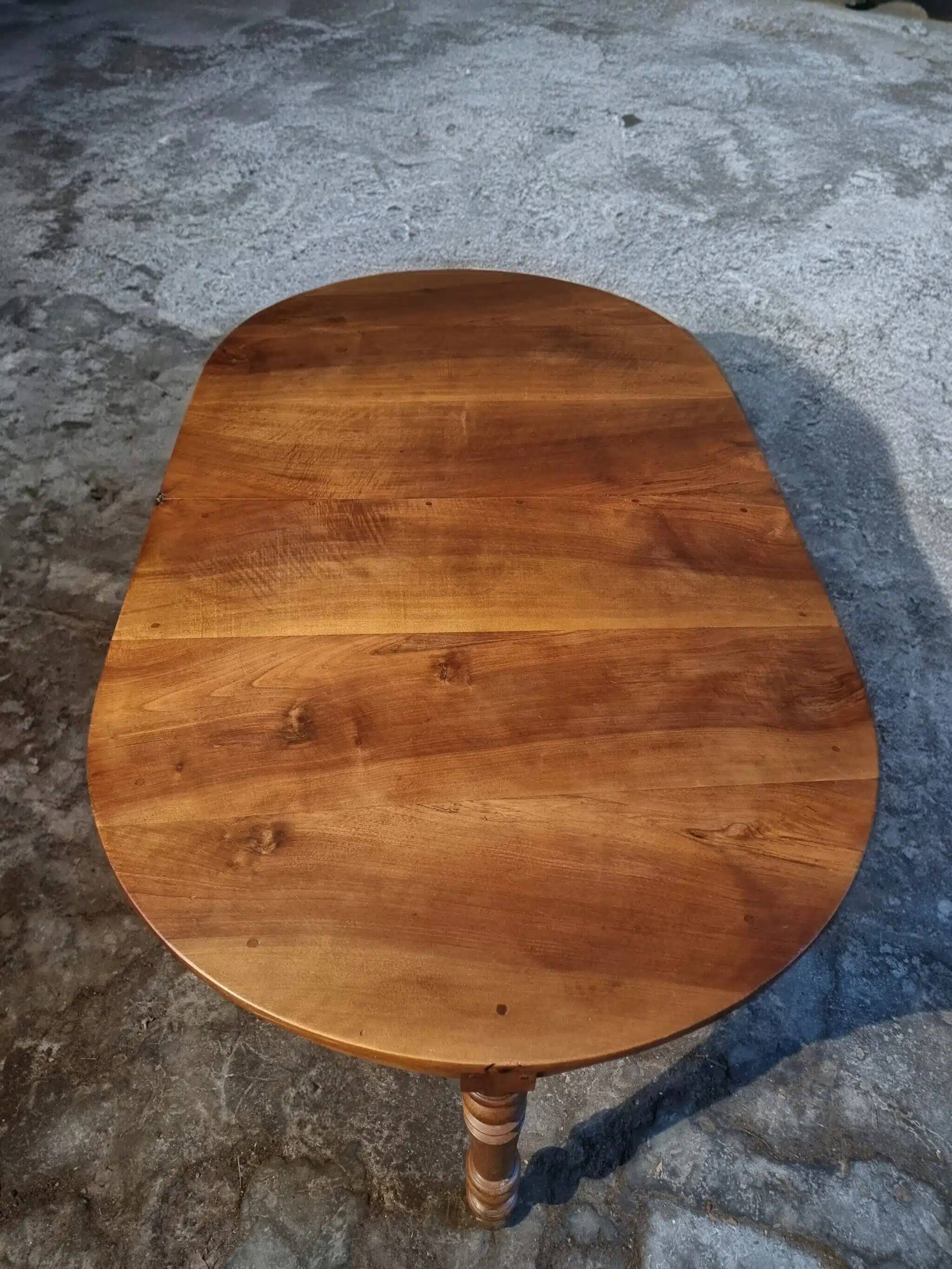 Antique folding demi-lune table, dining table, console.