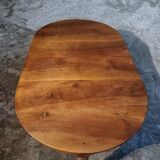 Antique folding demi-lune table, dining table, console.