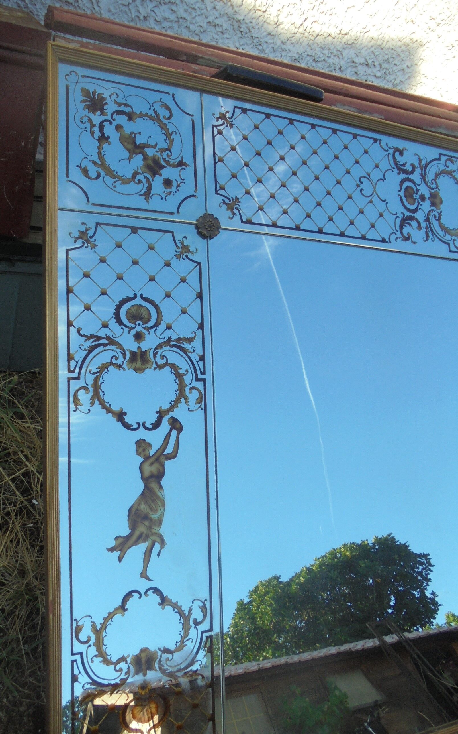 Large mirror type brasserie 202x102cm