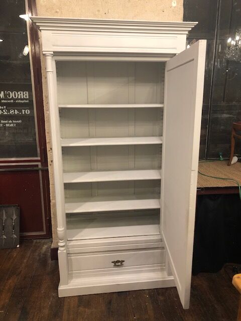 Antique painted wood cabinet