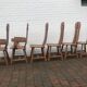 rare set of 6 brutalist chairs in solid oak house De PUYDT 1960 Belgium