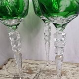 Set of 4 crystal glasses.