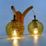 1970s mid-century modern Wall lamp, Elektrotechniczna Spółdzielnia Inwalidów, Nowa Huta