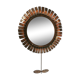Mirror sun copper flower by Jean Vinay 1960s 28x46cm