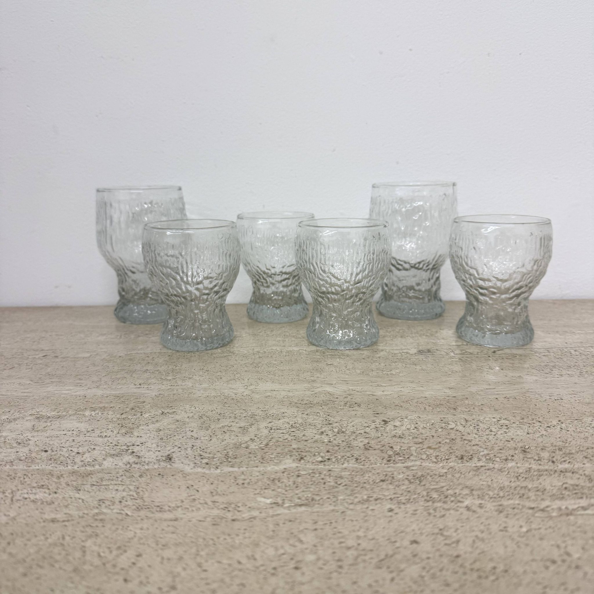 Set of 6 vintage drink glasses Ravenhead Siesta by Hardie Williamson , 1970